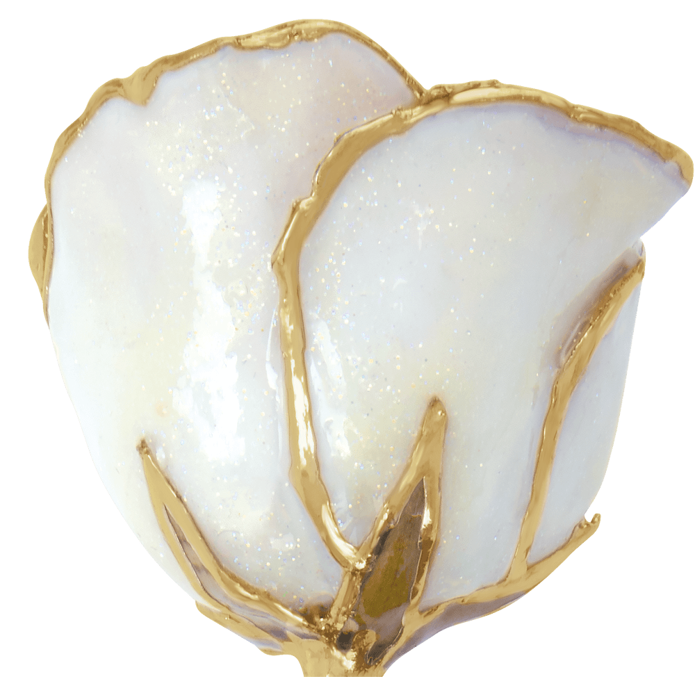 April Diamond Birthstone 24k Gold Dipped Rose