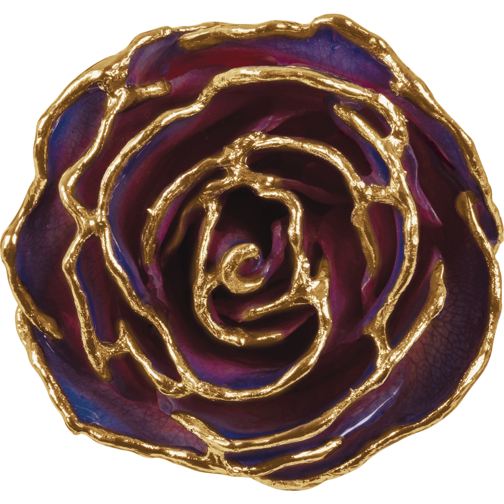 Purple & Pink 24k Gold Dipped Rose