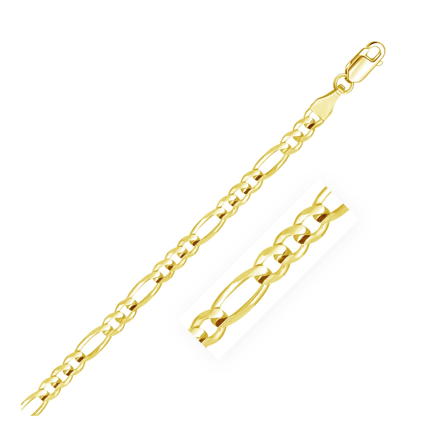 10k Solid Gold Figaro Chain (4.5mm)