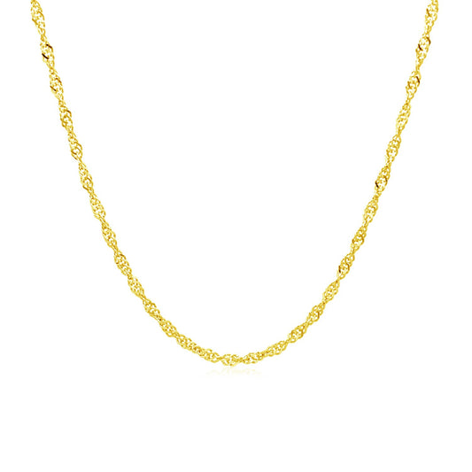 10k Solid Gold Singapore Chain (1.5mm)