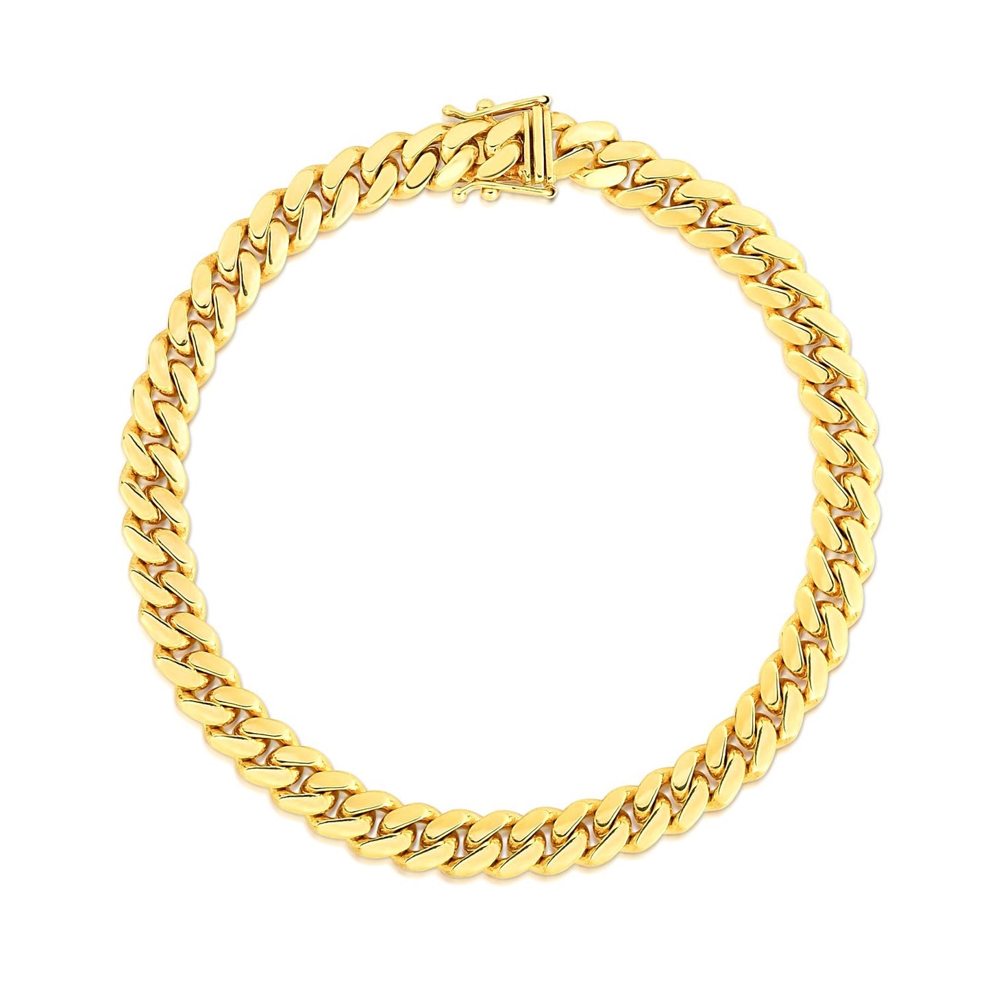 10k Solid Gold Miami Cuban Bracelet (7.1mm)