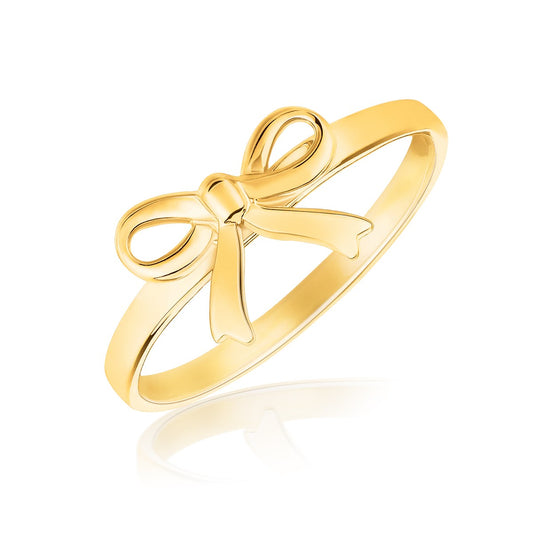 14k Gold Bow Ring