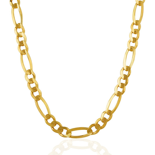 14k Solid Gold Figaro Chain (7mm)