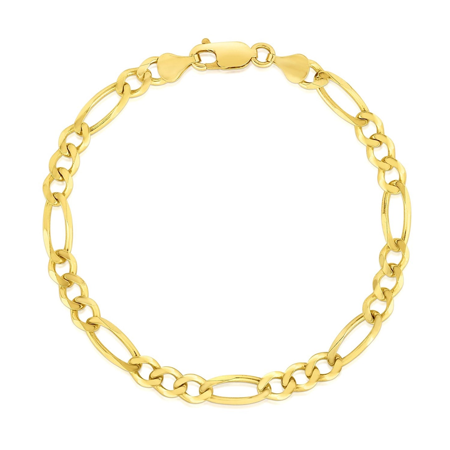 10k Solid Gold Figaro Bracelet (4.5mm)