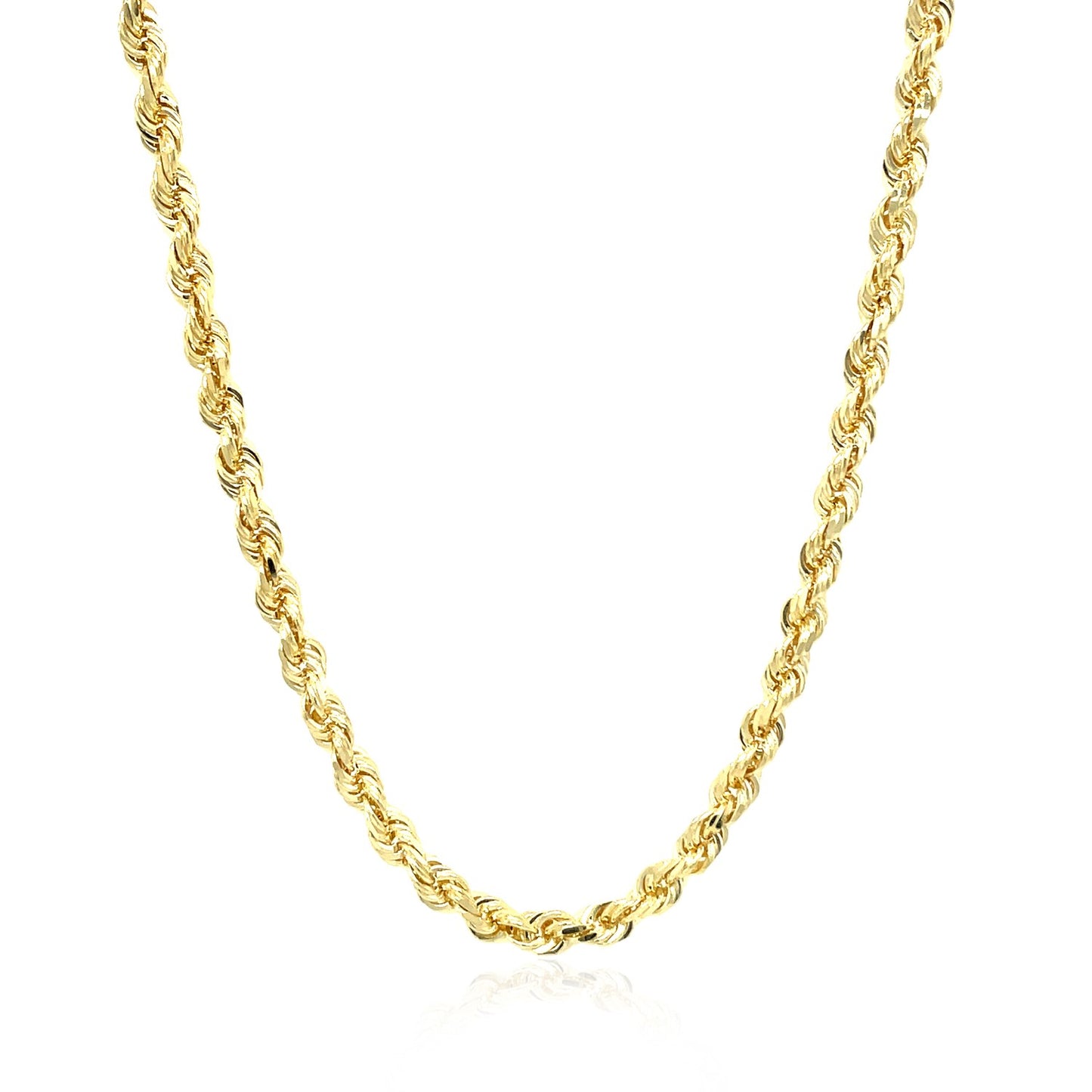 10k Solid Gold Diamond Cut Rope Chain (3.5mm)