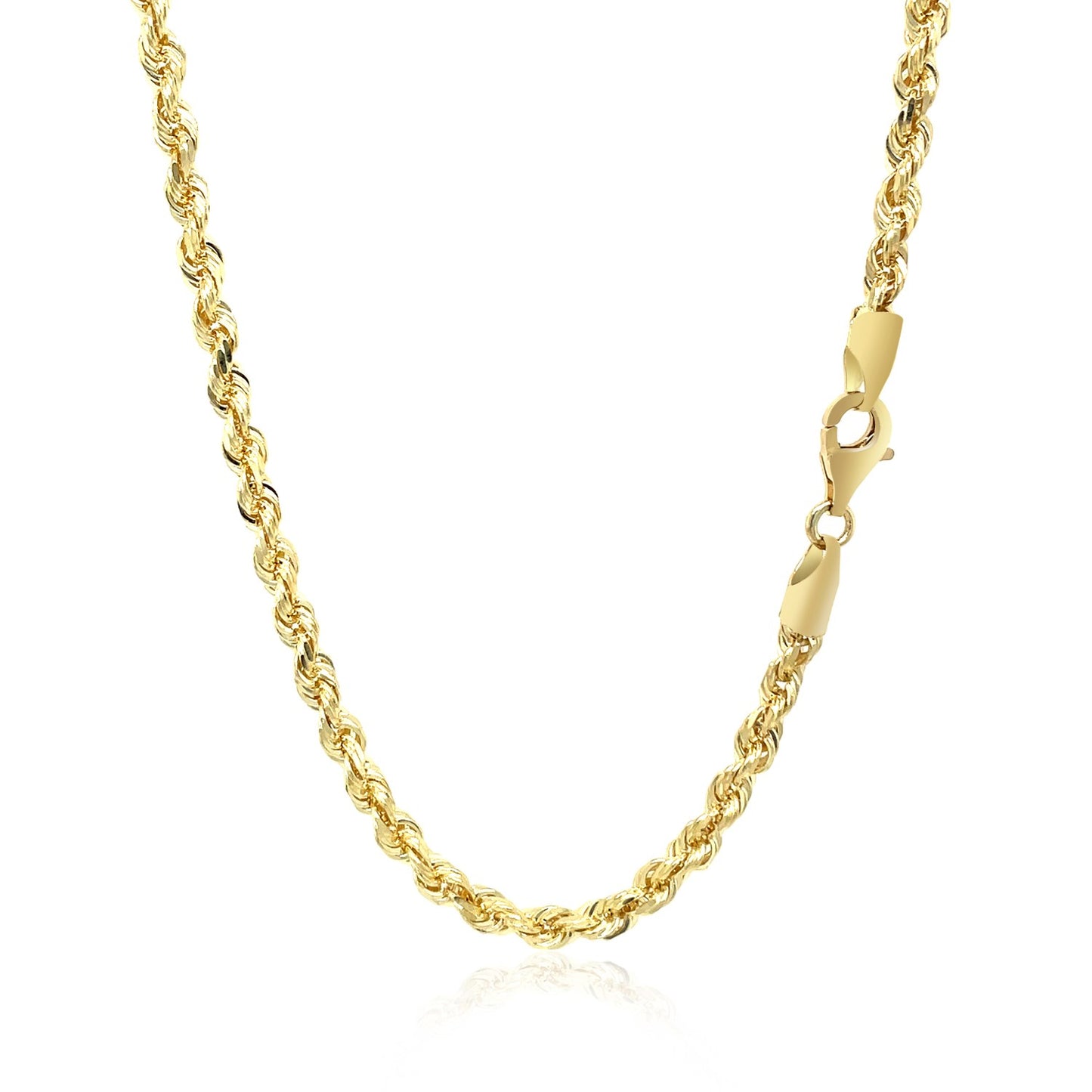 10k Solid Gold Diamond Cut Rope Chain (3.5mm)