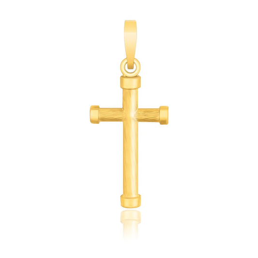 14k Rounded Cross Pendant