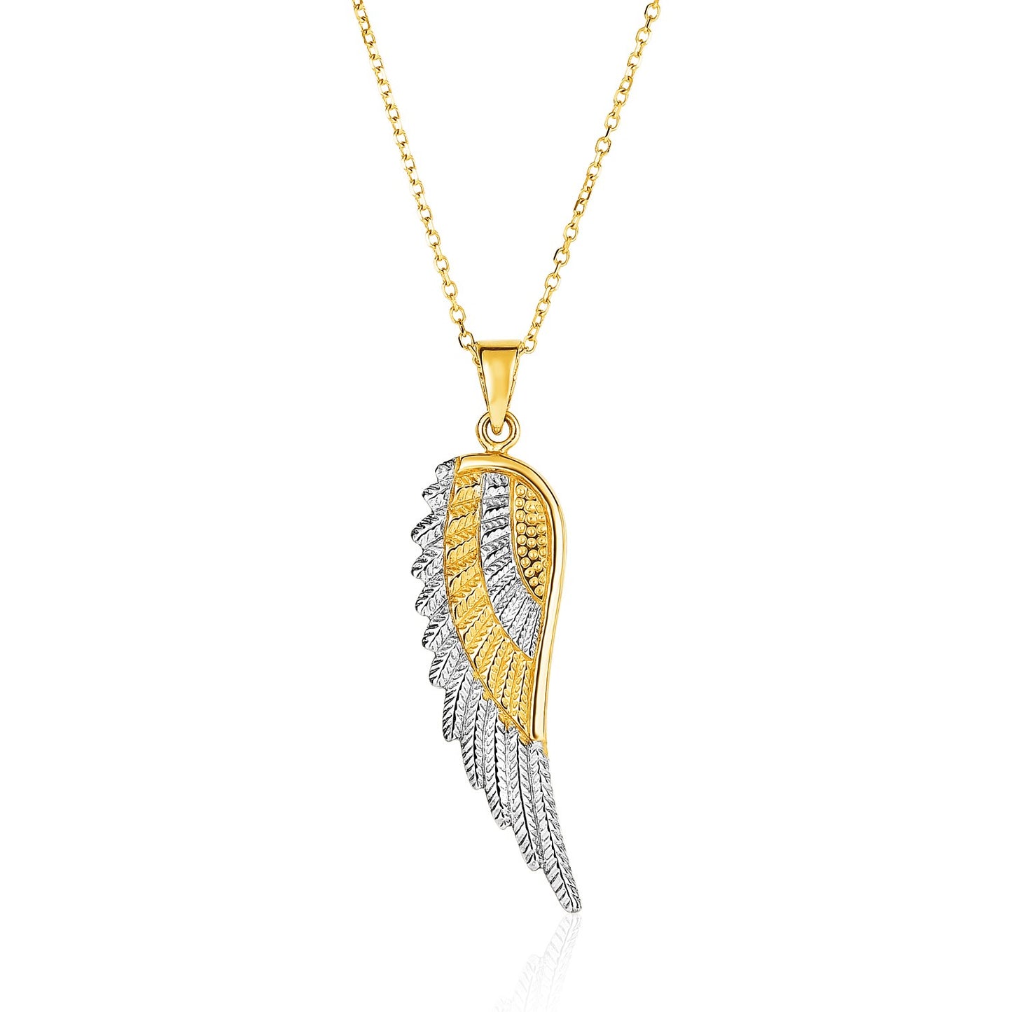 14k Angel Wing Pendant