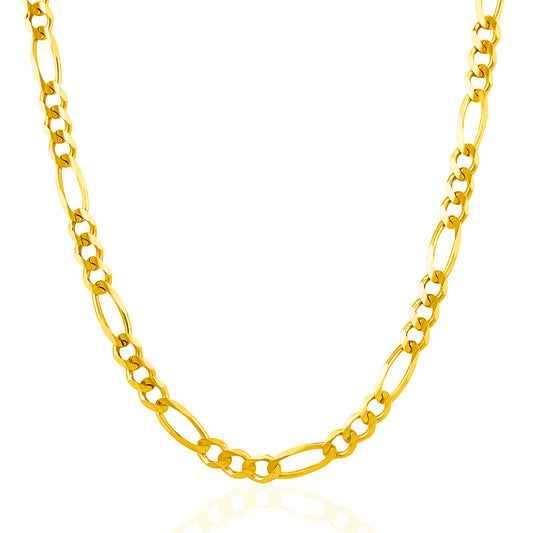 14k Solid Gold Figaro Chain (4.5mm)