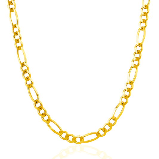 14k Solid Gold Figaro Chain (6mm)