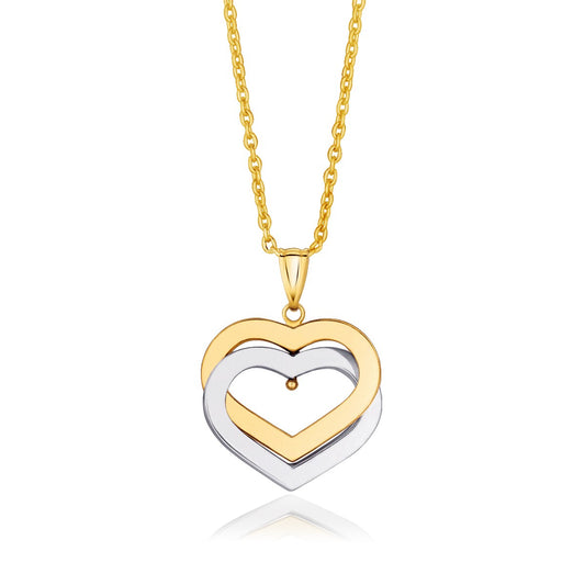 14k Intertwined Hearts Pendant