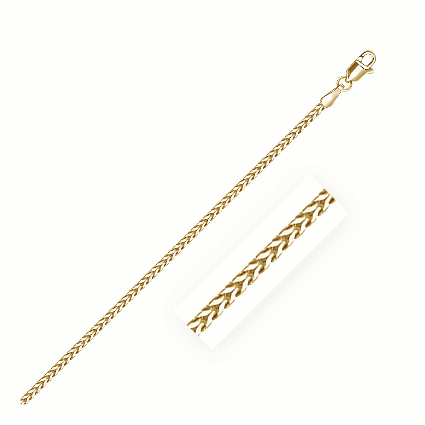 18k Solid Gold Franco Chain (1.6mm)