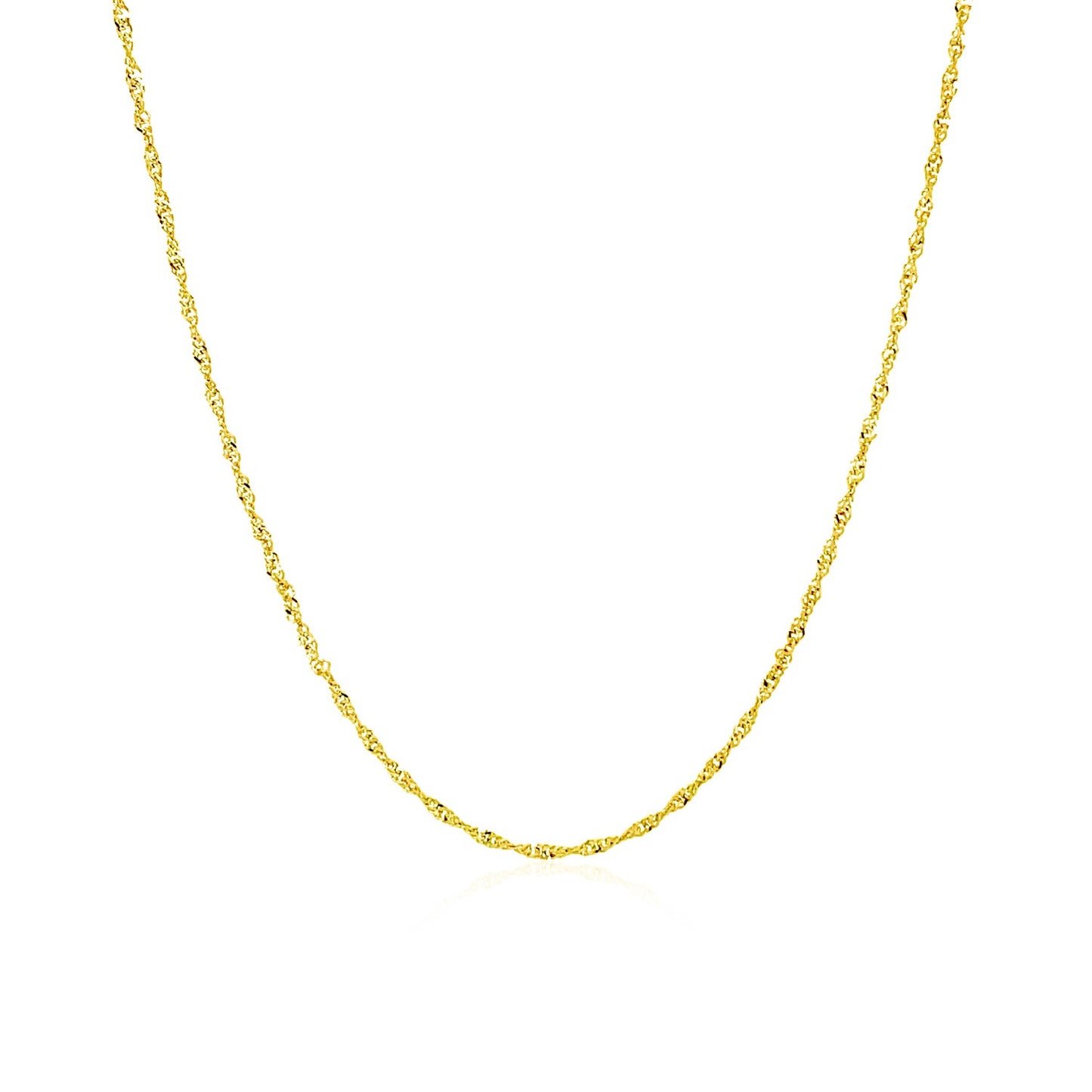 10k Solid Gold Singapore Chain (1mm)