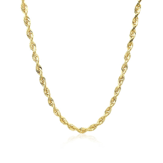 10k Solid Gold Diamond Cut Rope Chain (3mm)