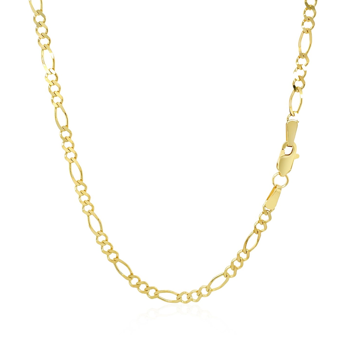 14k Solid Gold Figaro Chain (2.6mm)