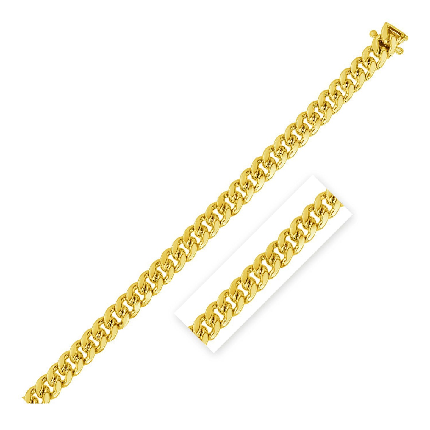 14k Solid Gold Miami Cuban Chain (4mm)