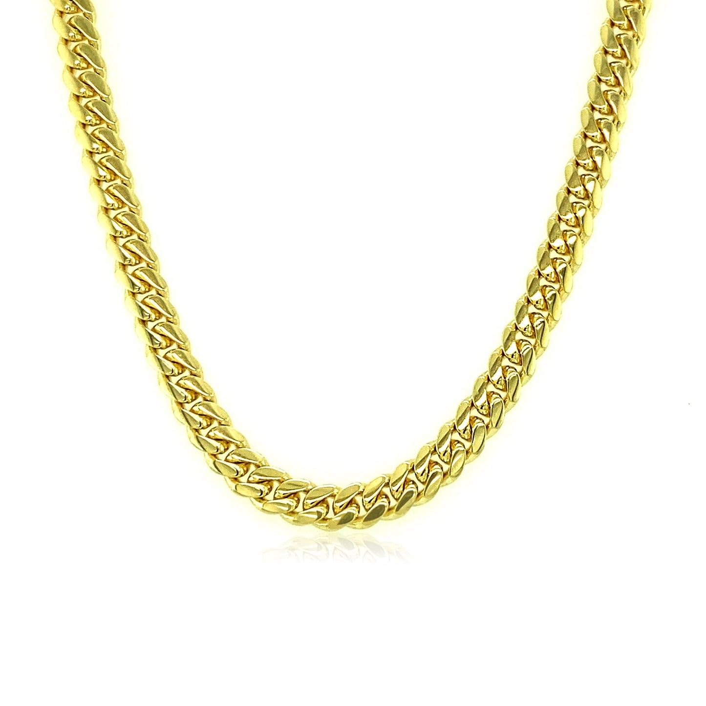 14k Solid Gold Miami Cuban Chain (4mm)