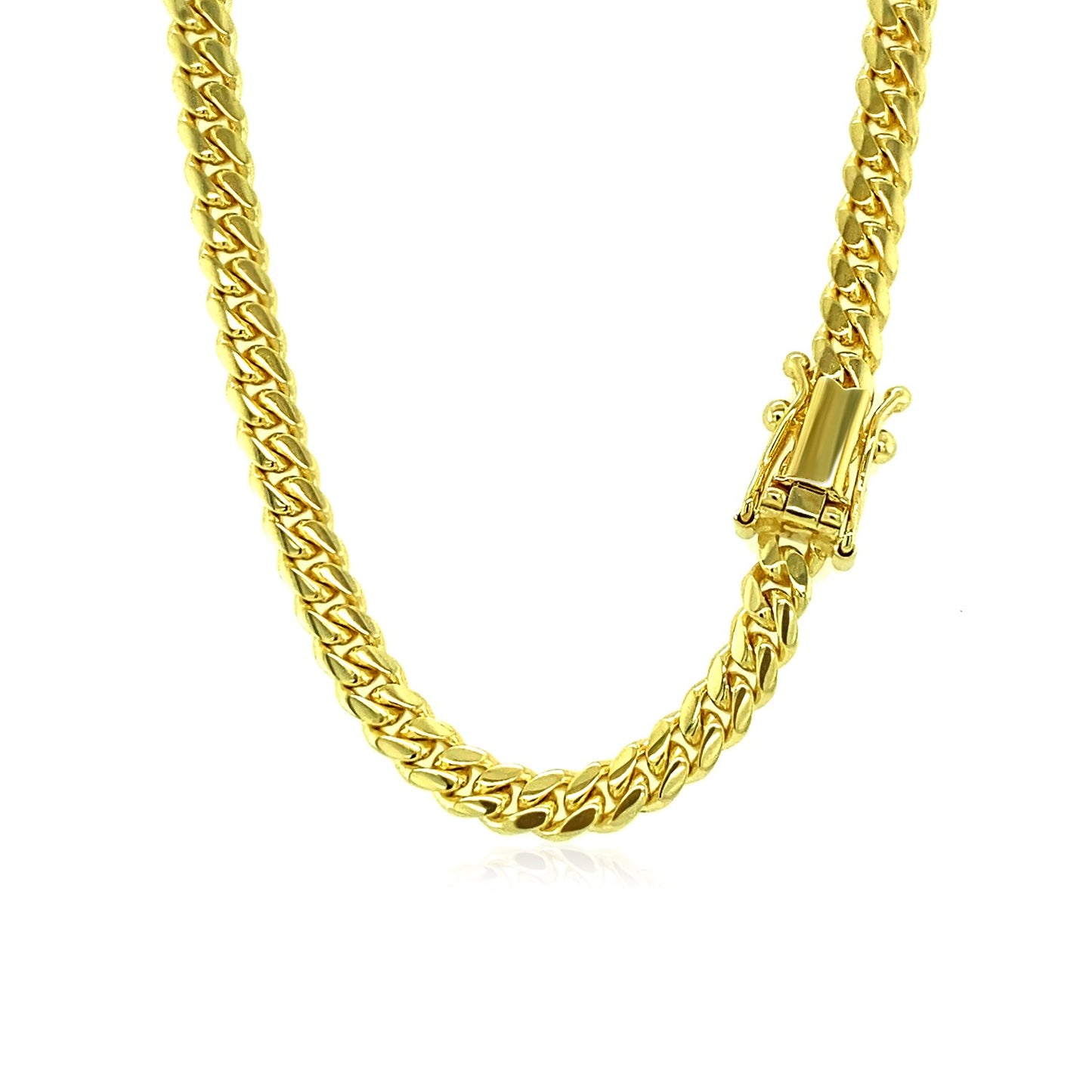 14k Solid Gold Miami Cuban Chain (4mm)