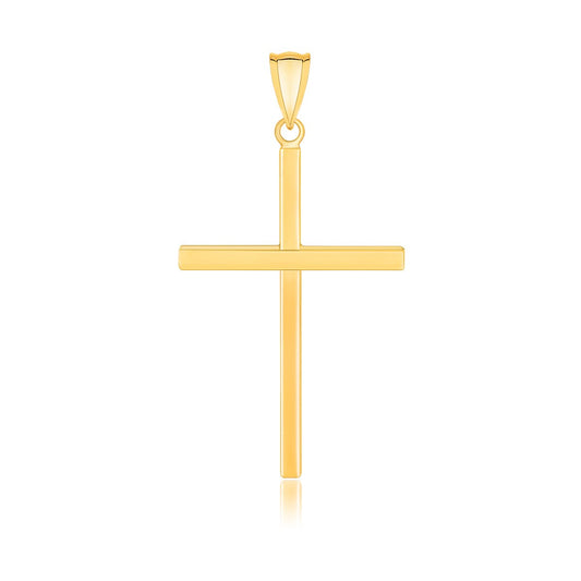 14k Flat Cross Pendant