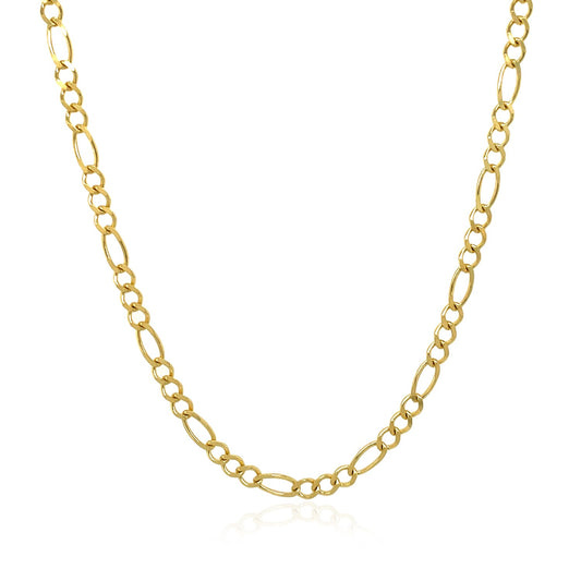 10k Solid Gold Figaro Chain (2.6mm)