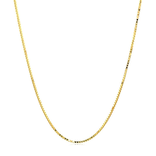 14k Solid Gold Octagonal Box Chain (1mm)