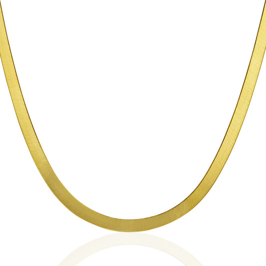 14k Solid Gold Herringbone Chain (4.6mm)