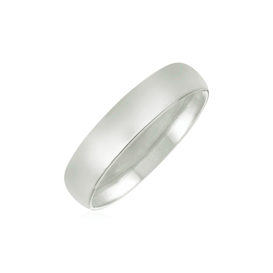 14k White Gold Wedding Band