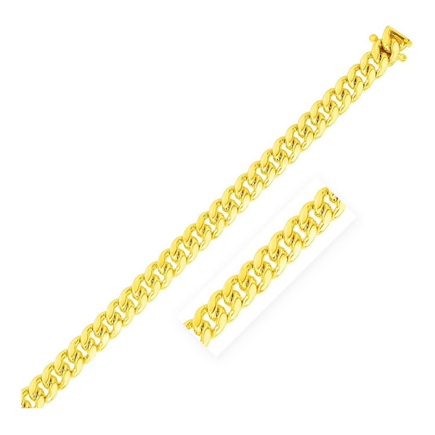 10k Solid Gold Miami Cuban Bracelet (7.1mm)