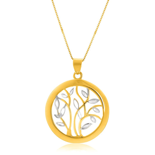 14k Open Tree Pendant