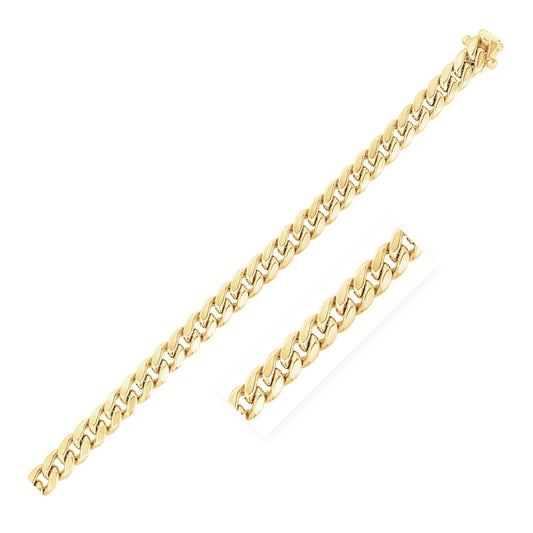 14k Solid Gold Miami Cuban Bracelet (3.2mm)