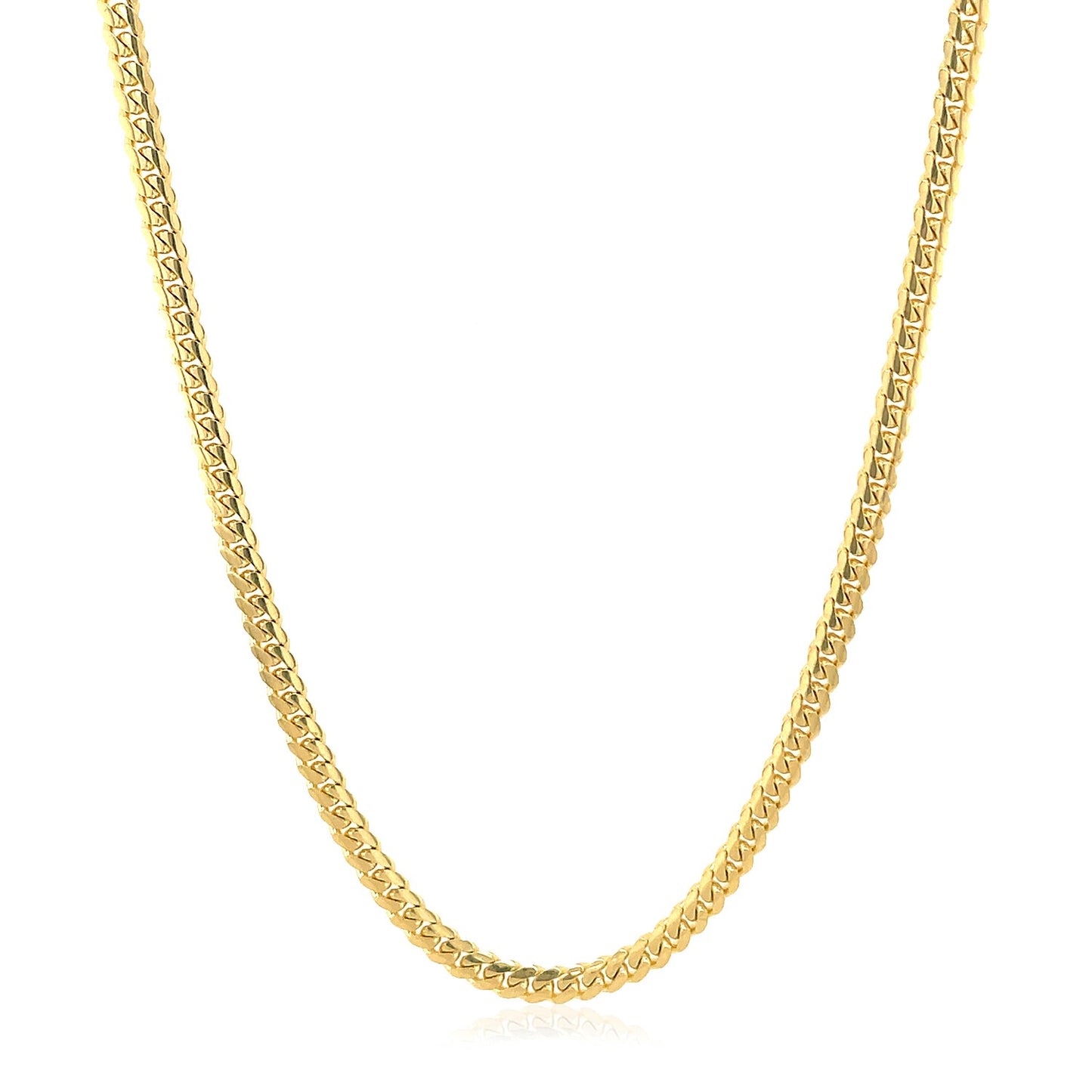 14k Solid Gold Miami Cuban Chain (2.6mm)