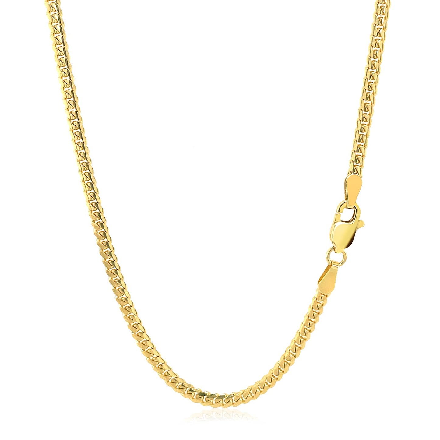 14k Solid Gold Miami Cuban Chain (2.6mm)