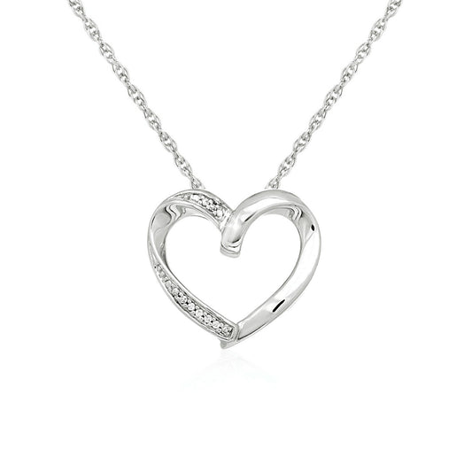 Diamond Open Heart Pendant (.02 cctw)