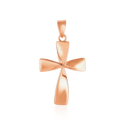 14k Twisted Cross Pendant