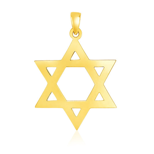 14k Polished Star of David Pendant