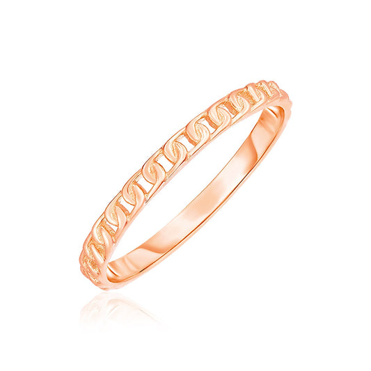 14k Gold Bead Texture Ring