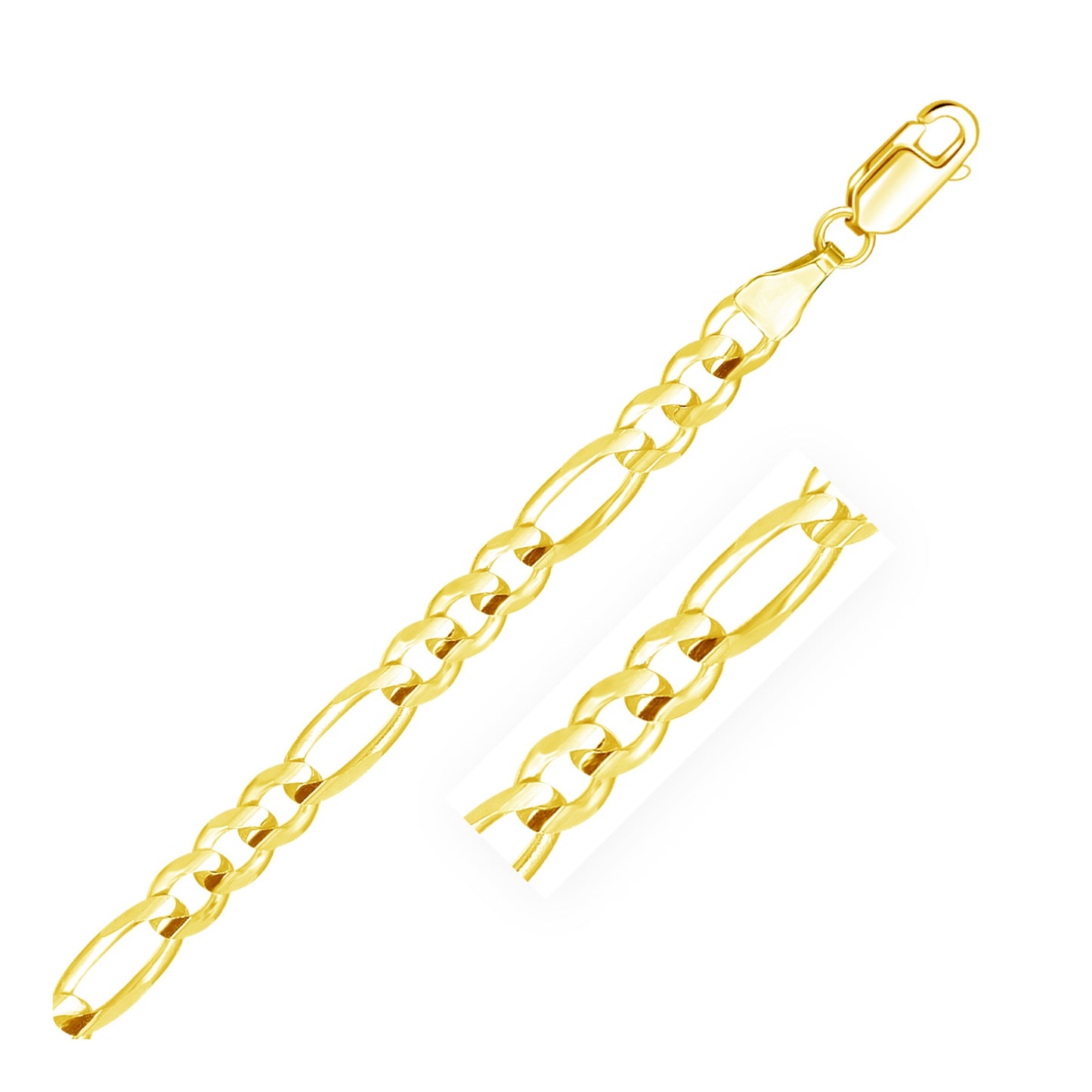 10k Solid Gold Figaro Bracelet (5.3mm)