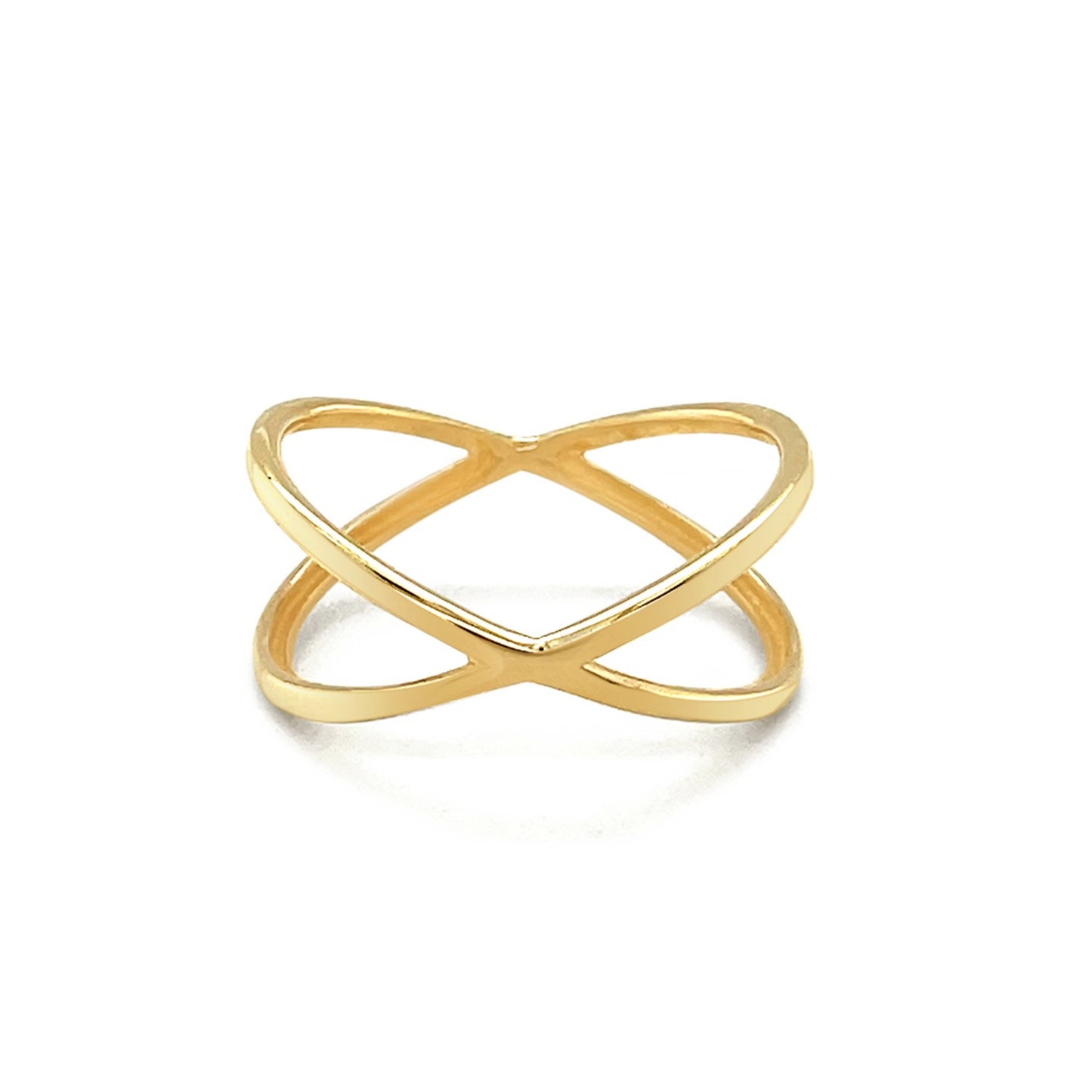 14k Gold X Profile Ring