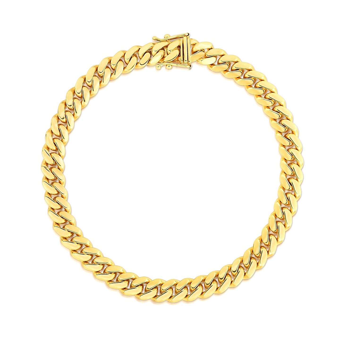 14k Solid Gold Miami Cuban Bracelet (7.1mm)