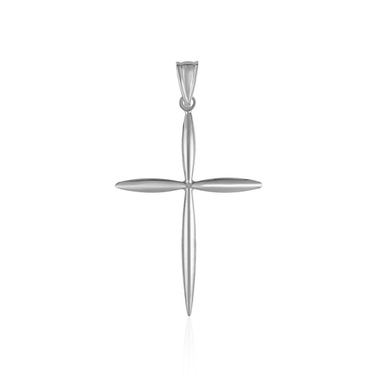 14k Round Pointed Cross Pendant