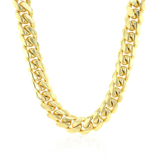 14k Solid Gold Miami Cuban Chain (9.2mm)