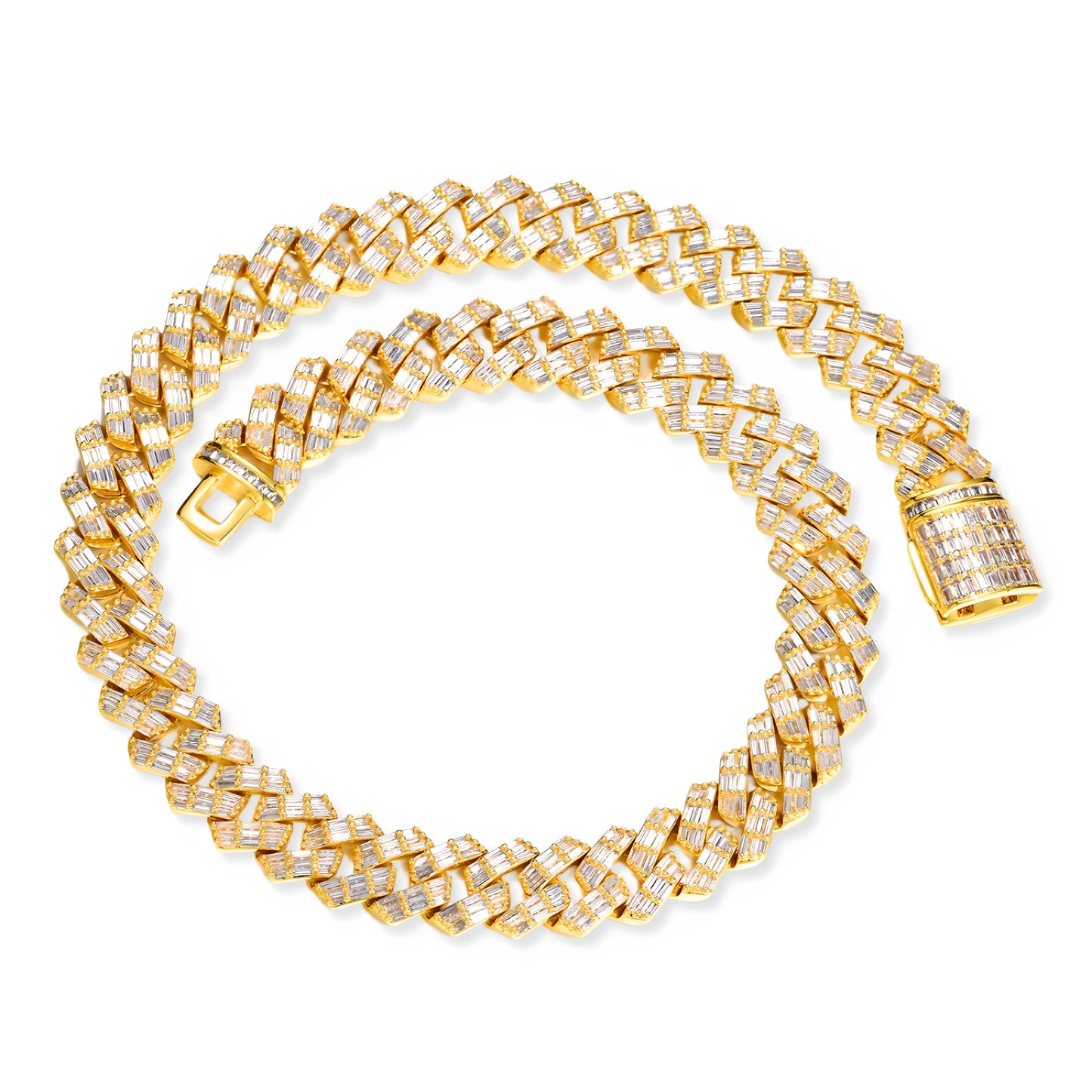 Prong Baguette Cuban Chain (15mm)