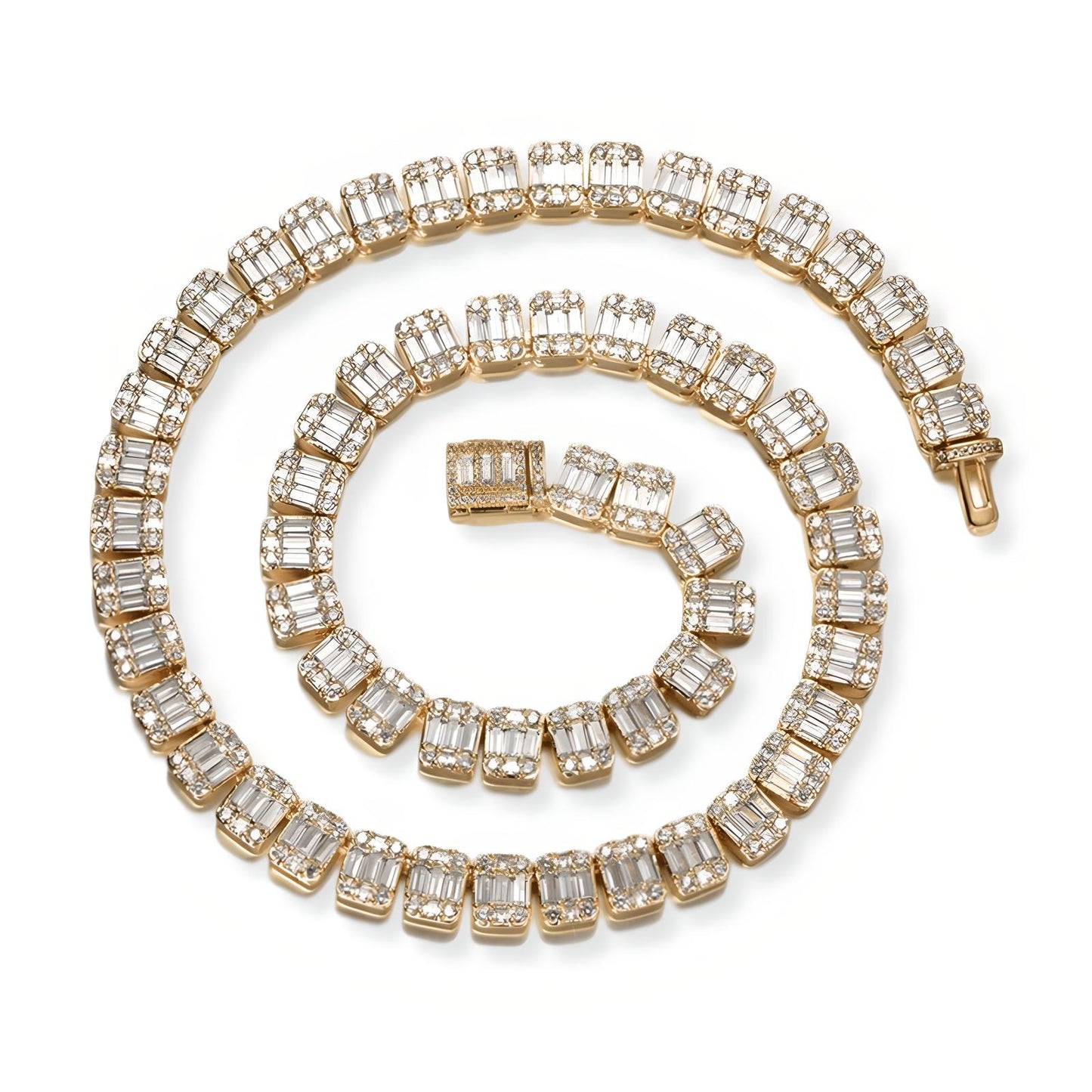 Square Baguette Tennis Chain (9mm)