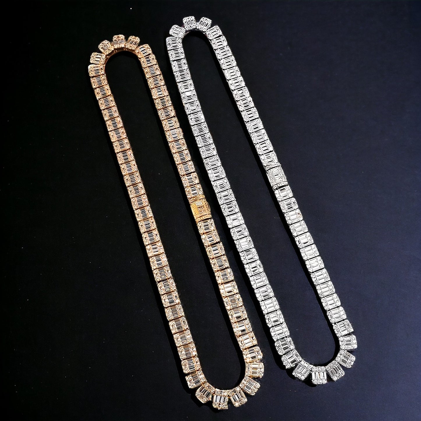 Square Baguette Tennis Chain (9mm)