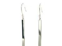 Sterling Silver Polished Bar Earrings