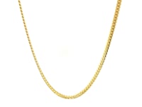 2.6mm 14k Yellow Gold Classic Solid Miami Cuban Chain